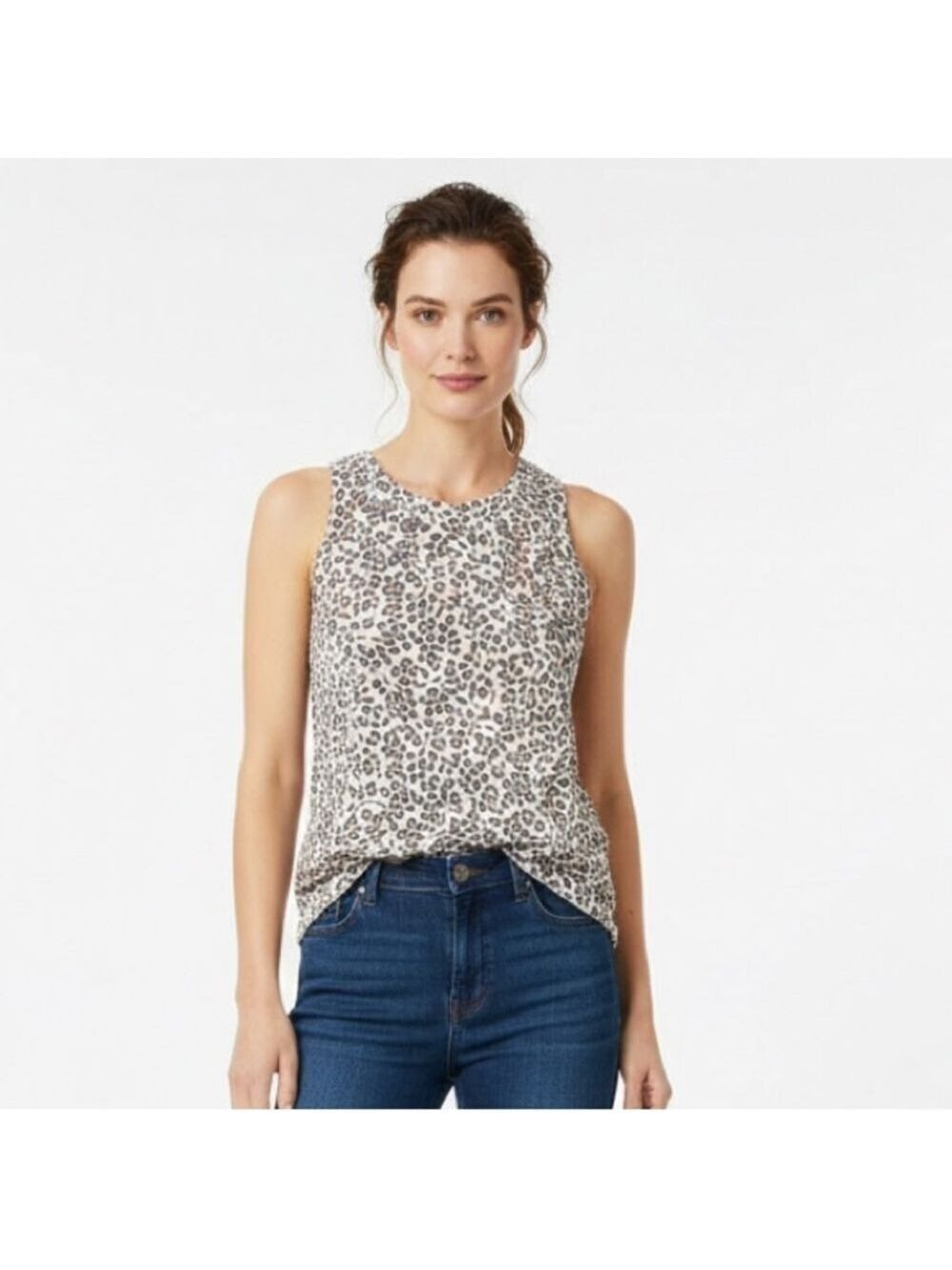 LOFT Floral Print Sleeveless Cotton Top - Size L - NWT Cottagecore Summer